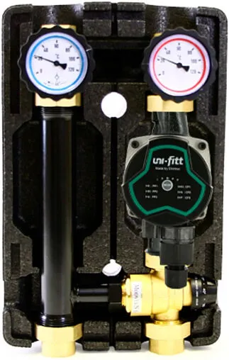 Насосный модуль с термостатическим смесительным клапаном 1&quot;в х 1&quot;в Uni-Fitt 491E2503 с насосом Uni-Fitt GTA 25-7