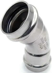 Уголок пресс двухраструбный 28мм угол 45° Vieir VER-PRO VPCL2828 Уголок пресс двухраструбный 28мм угол 45° Vieir VER-PRO VPCL2828, 2