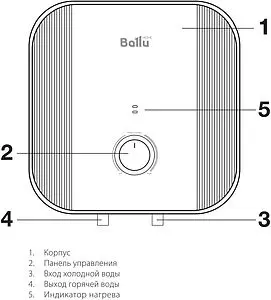 Водонагреватель накопительный электрический Ballu BWH/S 10 Capsule Plus U Водонагреватель накопительный электрический Ballu BWH/S 10 Capsule Plus U, 3