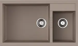 Мойка кухонная Omoikiri Tedori 86-2-LB-SA бежевый 4993934, 1