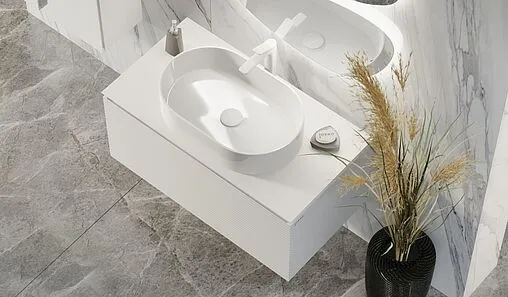 Тумба под умывальник подвесная Jorno Stone 100 белый Stn.01.100/P/W/JR