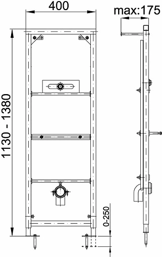 Инсталляция для писсуара Styron STY-752