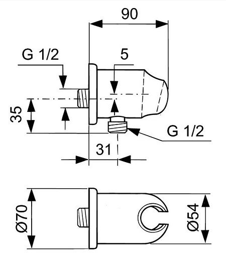Комплект для душа 7 в 1 Ideal Standard Alpha хром BD003AA