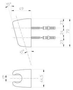 Держатель ручного душа Bossini хром C04000.030, 2