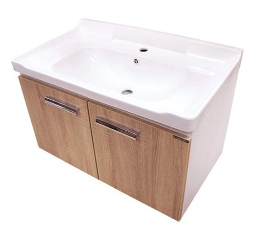 Тумба-умывальник подвесная Comforty Рига 80 дуб сонома/белый 00004139026CF