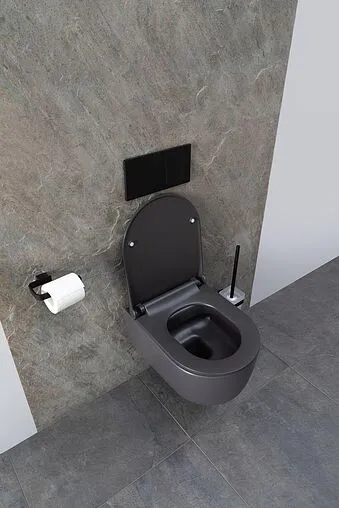 Унитаз подвесной безободковый Allen Brau Priority антрацит 4.31002.AN