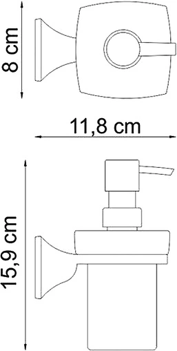 Дозатор для жидкого мыла Wasserkraft Wern хром 2599