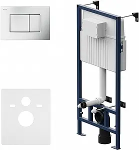 Инсталляция для подвесного унитаза Set 4 в 1 Am.Pm ProC I012707.0231 с кнопкой хром матовый Инсталляция для подвесного унитаза Set 4 в 1 Am.Pm ProC I012707.0231 с кнопкой хром матовый, 1