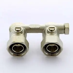 Узел нижнего подключения радиатора с байпасом угловой ¾"ек x ¾"ек Tiemme 3390011 Узел нижнего подключения радиатора с байпасом угловой ¾"ек x ¾"ек Tiemme 3390011, 5