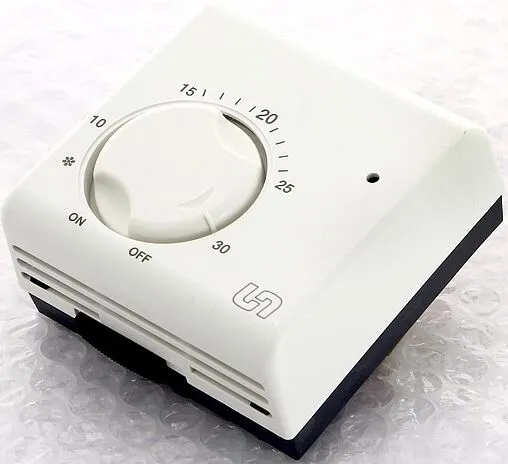 Проводной комнатный терморегулятор НО/НЗ 230В Uni-fitt TA5 белый 332I2000