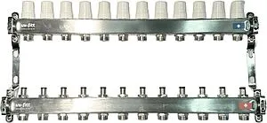 Группа коллекторная без расходомеров 12 отводов 1&quot;в/в x ¾&quot;ек Uni-fitt OPTIMAL 451B4312.RU, 1