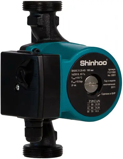 Насос циркуляционный Shinhoo BASIC S 25-4S 180 71211001