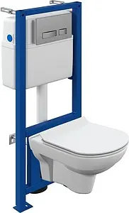 Комплект 6 в 1 Cersanit City CO DPL EO 64075 с кнопкой Movi P-BU-MOV/Cm хром матовый Комплект 6 в 1 Cersanit City CO DPL EO 64075 с кнопкой Movi P-BU-MOV/Cm хром матовый, 1