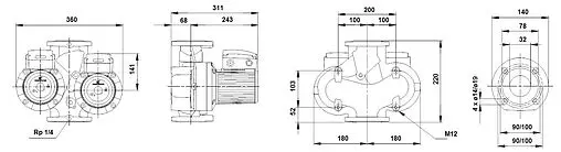 Насос циркуляционный Grundfos UPSD 32-120 F 96408893