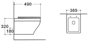 Унитаз подвесной безободковый Aquatek Амадео белый AQ1180-00, 2