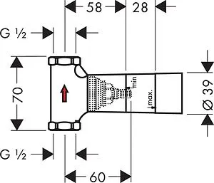 Скрытая часть запорного вентиля Hansgrohe 15974180, 2