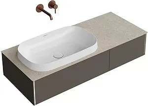 Тумба под умывальник подвесная Kerama Marazzi Magica 120 вечерний серый матовый MA.120.2\EGR.M, 1