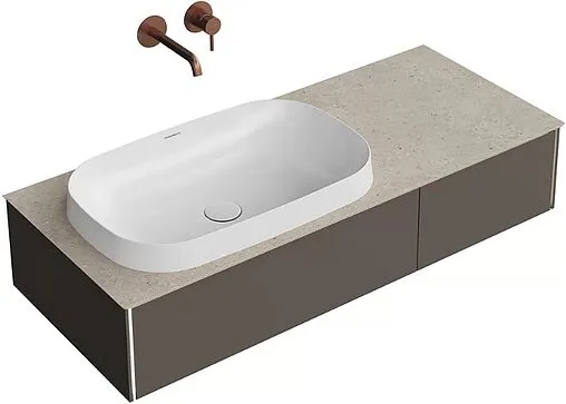 Тумба под умывальник подвесная Kerama Marazzi Magica 120 вечерний серый матовый MA.120.2\EGR.M