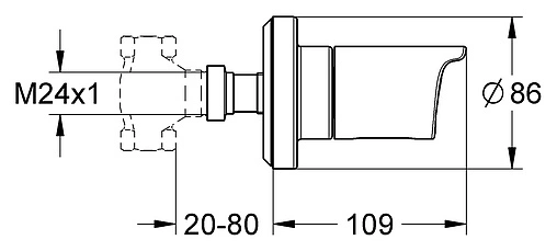 Вентиль запорный Grohe Grohtherm 2000 хром 19243001