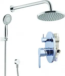 Душевая система со смесителем для душа Swedbe Platta хром 5538, 1