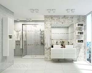 Шкаф Aquaton Брук 30 дуб латте/белый 1A202503BCDL0, 5