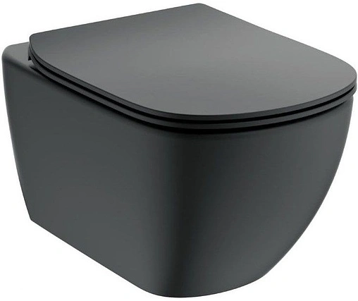 Крышка-сиденье для унитаза с микролифтом Ideal Standard Tesi Silk Black черный матовый T3527V3