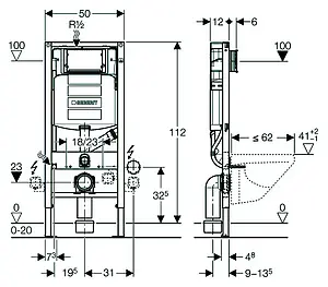 Инсталляция для подвесного унитаза Geberit Duofix DuoFresh Sigma 12 111.370.00.5 Инсталляция для подвесного унитаза Geberit Duofix DuoFresh Sigma 12 111.370.00.5, 2