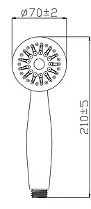 Лейка ручного душа Gross Aqua Optima хром GA2301 Лейка ручного душа Gross Aqua Optima хром GA2301, 2