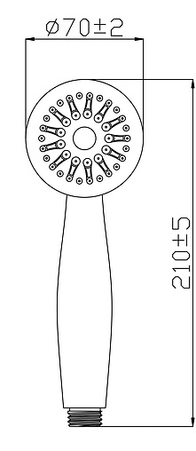 Лейка ручного душа Gross Aqua Optima хром GA2301