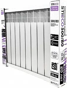 Радиатор биметаллический 10 секций STI ECO RUS BM 500/80, 5
