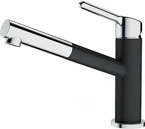 Смеситель для кухни с выдвижным изливом Franke Orbit оникс/хром 115.0623.057 Смеситель для кухни с выдвижным изливом Franke Orbit оникс/хром 115.0623.057, 1