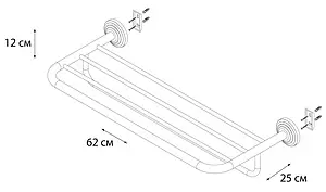 Полка для полотенец Fixsen Retro бронза FX-83815 Полка для полотенец Fixsen Retro бронза FX-83815, 3