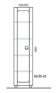 Шкаф-пенал напольный Aqwella Infinity 45 чёрный Inf.05.45/BLK Шкаф-пенал напольный Aqwella Infinity 45 чёрный Inf.05.45/BLK, 2