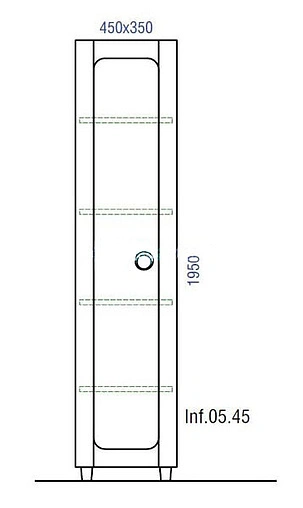 Шкаф-пенал напольный Aqwella Infinity 45 чёрный Inf.05.45/BLK Шкаф-пенал напольный Aqwella Infinity 45 чёрный Inf.05.45/BLK