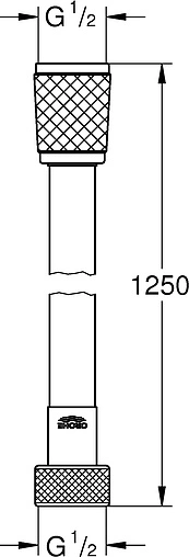 Шланг для душа Grohe Relexaflex 125см хром матовый 28150001