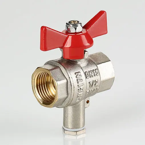 Кран шаровый для подключения датчика температуры ½&quot;в x ½&quot;в Valtec VT.247.N.04