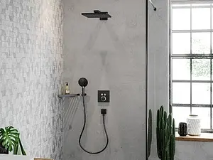 Лейка верхнего душа с настенным креплением Hansgrohe Raindance E 300 1jet чёрный матовый 26238670, 3