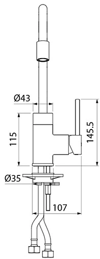 Смеситель для кухни IDDIS Kitchen 360 хром/чёрный K36SBJBi05