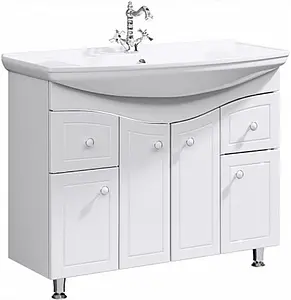 Тумба-умывальник напольная Aqwella Franchesca 105 белый FR0110+4620008197340 Тумба-умывальник напольная Aqwella Franchesca 105 белый FR0110+4620008197340, 1