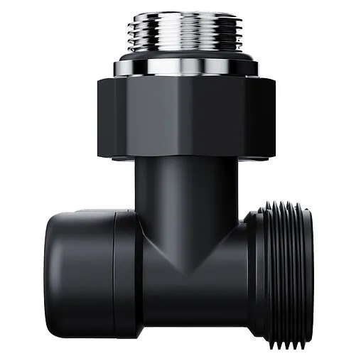 Узел нижнего подключения радиатора угловой ¾"ек x ¾"ек (½"н) Royal Thermo Design черный RANDU11234BL Узел нижнего подключения радиатора угловой ¾"ек x ¾"ек (½"н) Royal Thermo Design черный RANDU11234BL