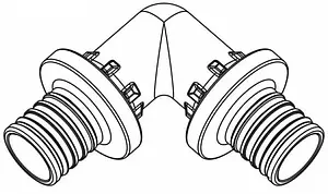 Уголок аксиальный соединительный 16мм Rehau Rautitan PX 11600211001 Уголок аксиальный соединительный 16мм Rehau Rautitan PX 11600211001, 2