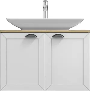 Тумба-умывальник подвесная ISVEA Urban 80 дуб/белый 27TAS065080I+10SY50065SV, 5