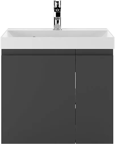 Тумба под умывальник подвесная Домино Graffo 60 графит DGr2406T