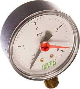 Манометр радиальный Far 63мм 4 бар ¼&quot; FA 2500 R04, 1