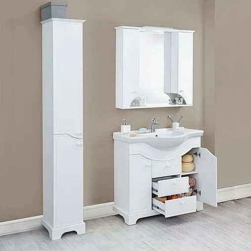 Шкаф-пенал напольный Aquaton Элен 30 R белый 1A228603EN01R