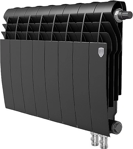 Радиатор биметаллический 8 секций нижнее правое подключение Royal Thermo BiLiner VD 350 Noir Sable RTBNSVDR35008