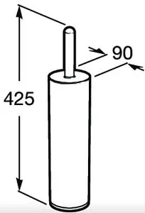 Ёршик для унитаза Roca Hotels хром 816369001, 2