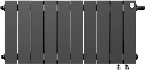 Радиатор биметаллический 10 секций нижнее правое подключение Royal Thermo PianoForte VD 300 Noir Sable RTPNSVDR30010