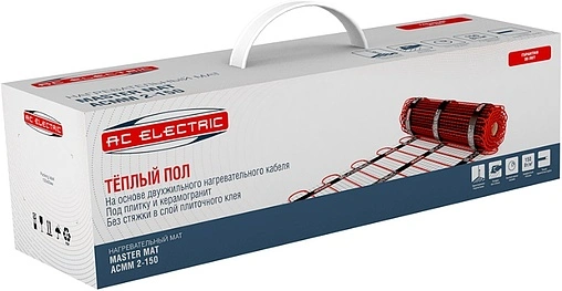 Теплый пол (нагревательный мат) AC Electric 1800Вт 12.0м² ACMM 2-150-12