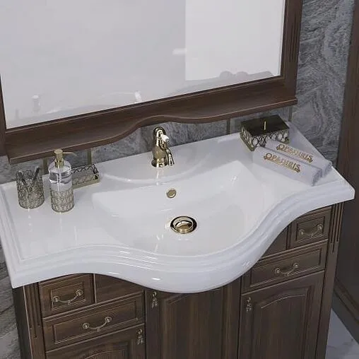 Тумба-умывальник напольный Opadiris Риспекто 100 орех антикварный Z0000001784+4640021060926